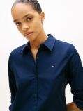 Blue Camasa Regular Elastica Cu Maneci Lungi  Femei