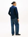 Blue Camasa Regular Elastica Cu Maneci Lungi  Femei