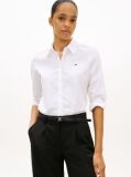 White Stretch Regular Long-Sleeve Shirt  Women