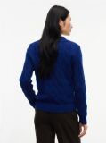 Blue Pulover Din Tricot De Lana Pura   Femei