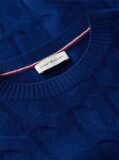 Blue Pulover Din Tricot De Lana Pura   Femei