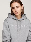Grey Logo Embroidery Hoody  Women