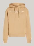 Khaki Logo Embroidery Hoody  Femei