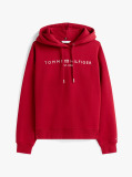 Rosu Logo Embroidery Hoody  Femei