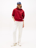Rosu Logo Embroidery Hoody  Femei