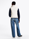 Beige High-Shine Water Repellent Down Vest  Women