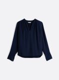 Blue Bluza Relaxata Cu Guler In V  Femei
