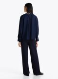 Blue Bluza Relaxata Cu Guler In V  Femei