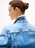 Blue Geaca Din Denim Decolorat, Croiala Slim  Femei