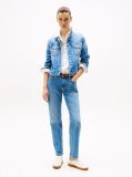 Blue Geaca Din Denim Decolorat, Croiala Slim  Femei