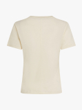 Bej Tricou Cu Croiala Regular  Femei