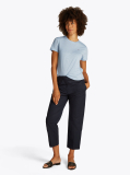 Blue Tricou Cu Croiala Regular  Femei
