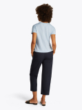 Blue Tricou Cu Croiala Regular  Femei