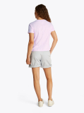 Roz Tricou Cu Croiala Regular  Femei