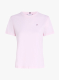 Roz Tricou Cu Croiala Regular  Femei