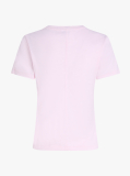 Roz Tricou Cu Croiala Regular  Femei