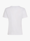 Alb Tricou Cu Croiala Regular  Femei