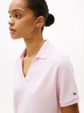 Roz Tricou Polo Lejer  Femei