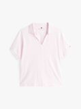 Roz Tricou Polo Lejer  Femei