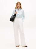 Blue Regular Fit Linen Shirt  Women