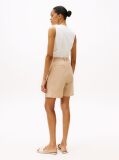 Beige Pleated Shorts  Women