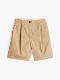 Beige Pleated Shorts  Women