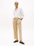 Bej Pantaloni Cropped Cu Talie Joasa  Femei