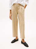 Bej Pantaloni Cropped Cu Talie Joasa  Femei