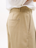 Bej Pantaloni Cropped Cu Talie Joasa  Femei