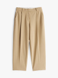 Bej Pantaloni Cropped Cu Talie Joasa  Femei