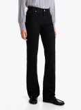 Negru Jeans Bootcut Negru Cu Talie Medie  Femei