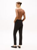 Black Crepe Slim Fit Pull-On Trousers  Women