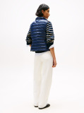 Blue Ultra Light Down Mock Neck Gilet  Women