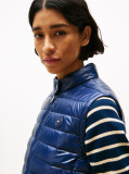 Blue Ultra Light Down Mock Neck Gilet  Women