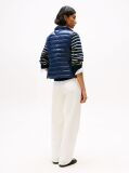 Blue Ultra Light Down Mock Neck Gilet  Women