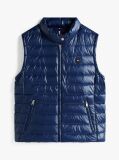 Blue Ultra Light Down Mock Neck Gilet  Women