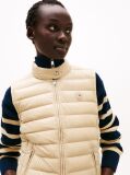 Beige Ultra Light Down Mock Neck Gilet  Women