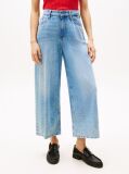 Blue Jeans High Rise Wide Leg Cropped   Femei