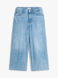Blue Jeans High Rise Wide Leg Cropped   Femei