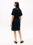 Blue Belted Short Sleeve Mini Dress  Women