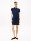 Blue Tipped Collar Mini Polo Dress  Women