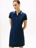 Blue Tipped Collar Mini Polo Dress  Women