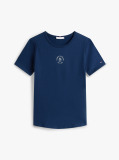 Blue Stamp Logo Slim Crew Neck Short Sleeve Tee  Women