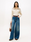 Beige Half-Zip Cable Knit Soft Wool Jumper  Women