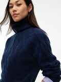 Blue Cable Knit Soft Wool Relaxed Jumper  Women