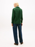 Green Corduroy Relaxed Fit Shirt  Women