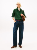 Green Corduroy Relaxed Fit Shirt  Women