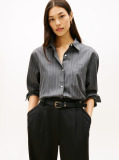 Grey Oversized Fit Flannel Shirt  Women