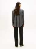 Grey Oversized Fit Flannel Shirt  Women