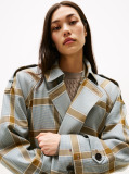 Multi Lightweight Check Relaxed Trench Coat  Women
